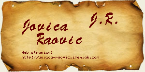 Jovica Raović vizit kartica